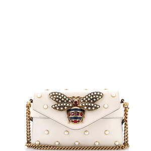 Gucci Broadway Pearly Bee Shoulder Bag #238755G12B